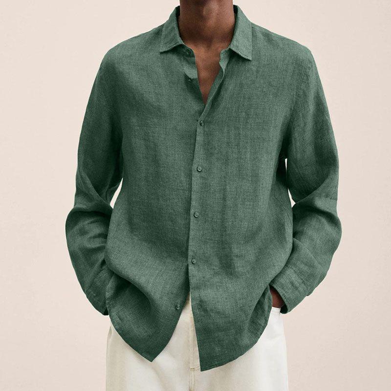 Men's linen shirt with long sleeves – Finn