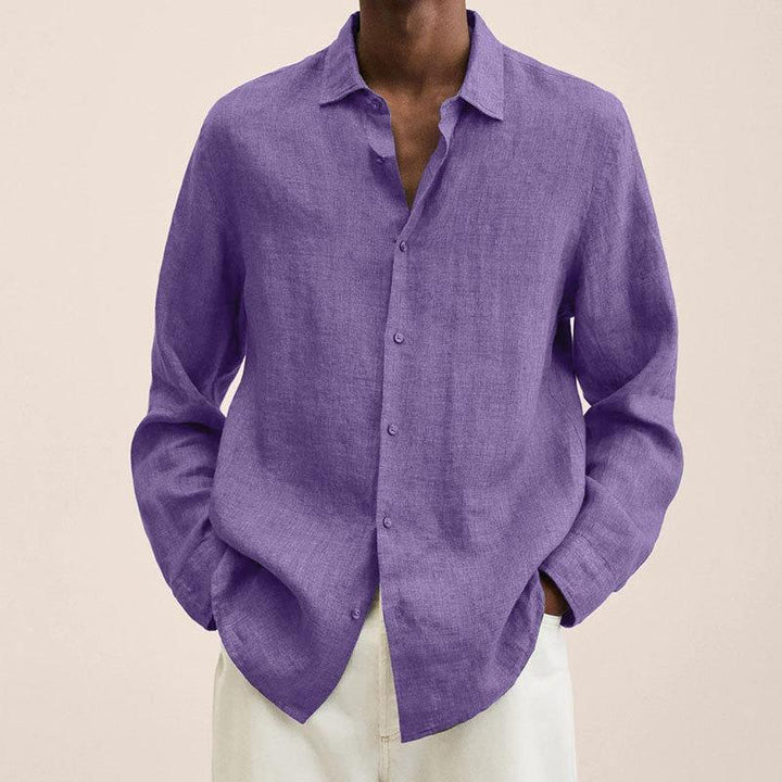 Men's linen shirt with long sleeves – Finn