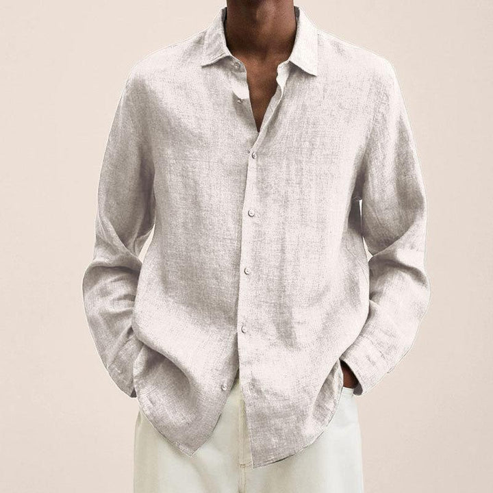 Men's linen shirt with long sleeves – Finn