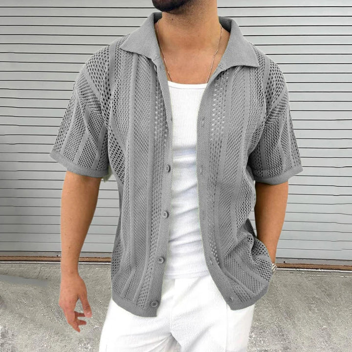 Knitted shirt with classic collar - Enzo