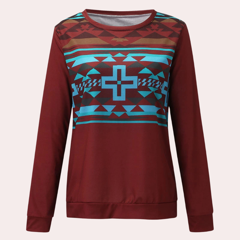 Trendy Printed Women's Sweatshirt - Sienna