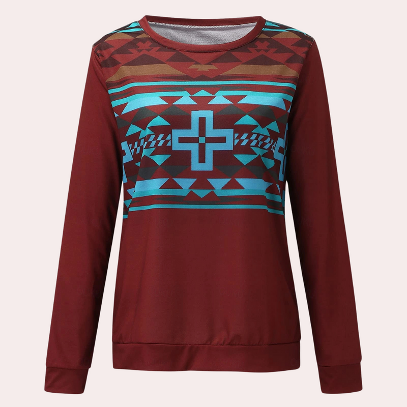 Trendy Printed Women's Sweatshirt - Sienna