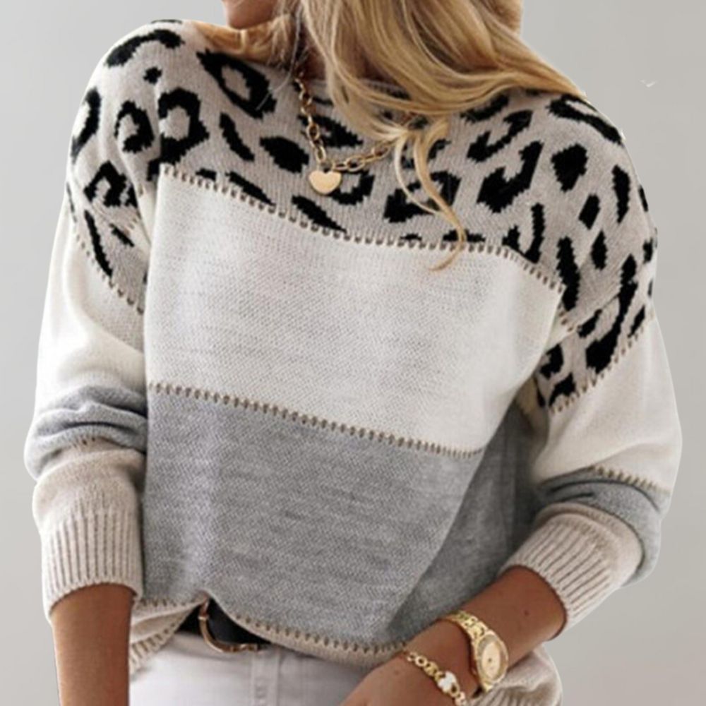 Lilly - Warm Leopard Print Sweater for Women