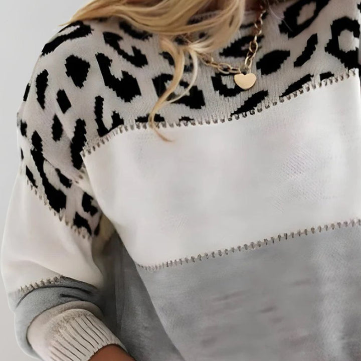 Lilly - Warm Leopard Print Sweater for Women