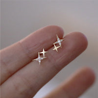 Star-Shaped Stud Earrings with Zirconia - Lyra