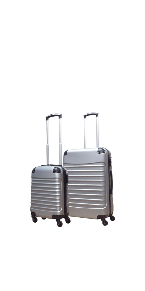 2-częściowy zestaw walizek hardshell – Milano srebrny