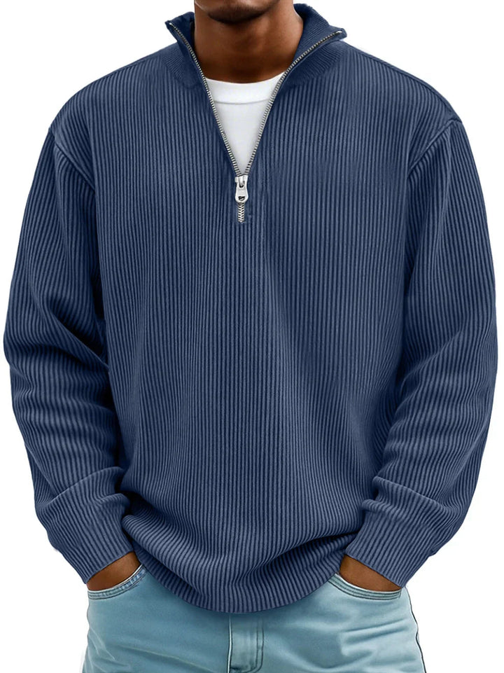 Half-Zip Sweater with Relaxed Fit and Durable Knit 6