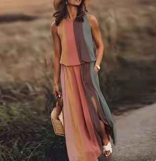 Summer Maxi Dress with Unique Cut – Amara