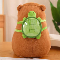 Huggable Capybara with Turtle Backpack - TurtleBuddy