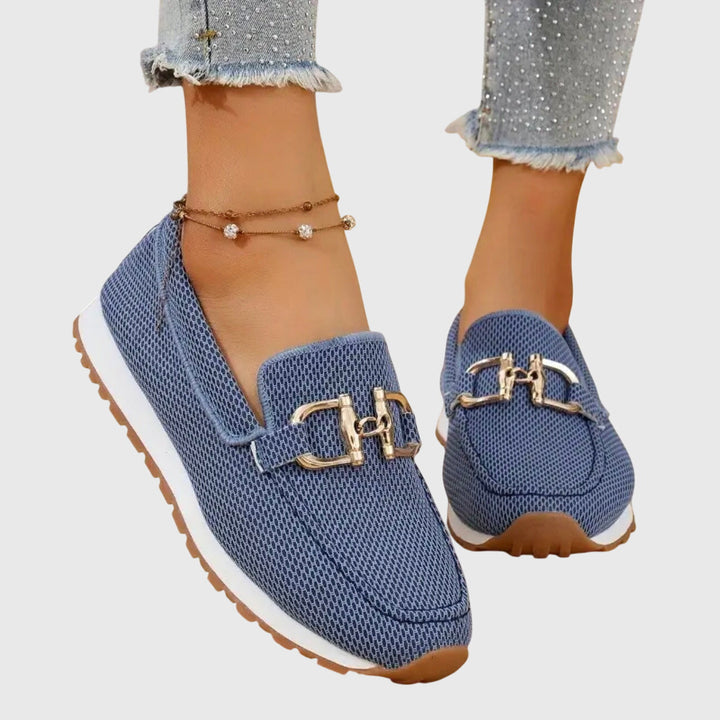 Casual Buckle Slip-On Loafers - Vivian