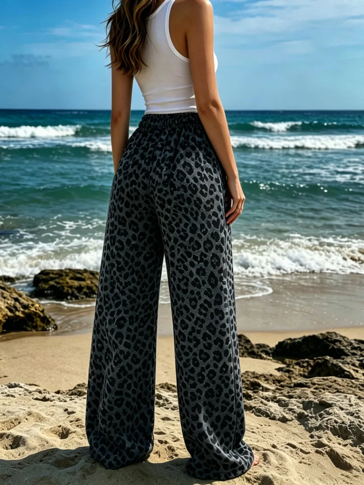 Casual Gebreide Broek Met Luipaardprint - Jenny