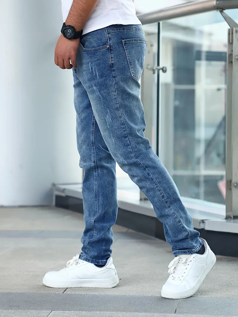 Casual Men's Jeans With A Faded Look - Alton