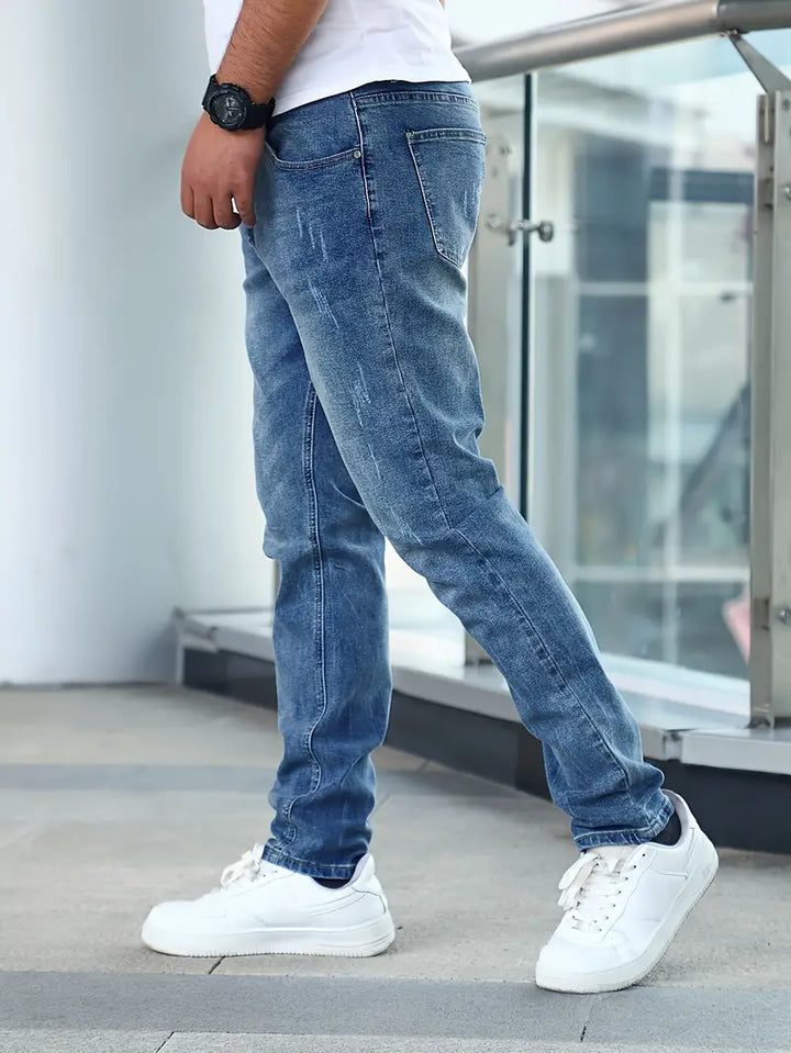 Casual Men's Jeans With A Faded Look - Alton
