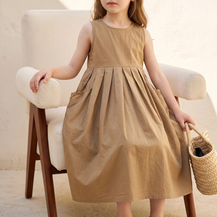Casual Mouwloze Meisjesjurk - Sunnira