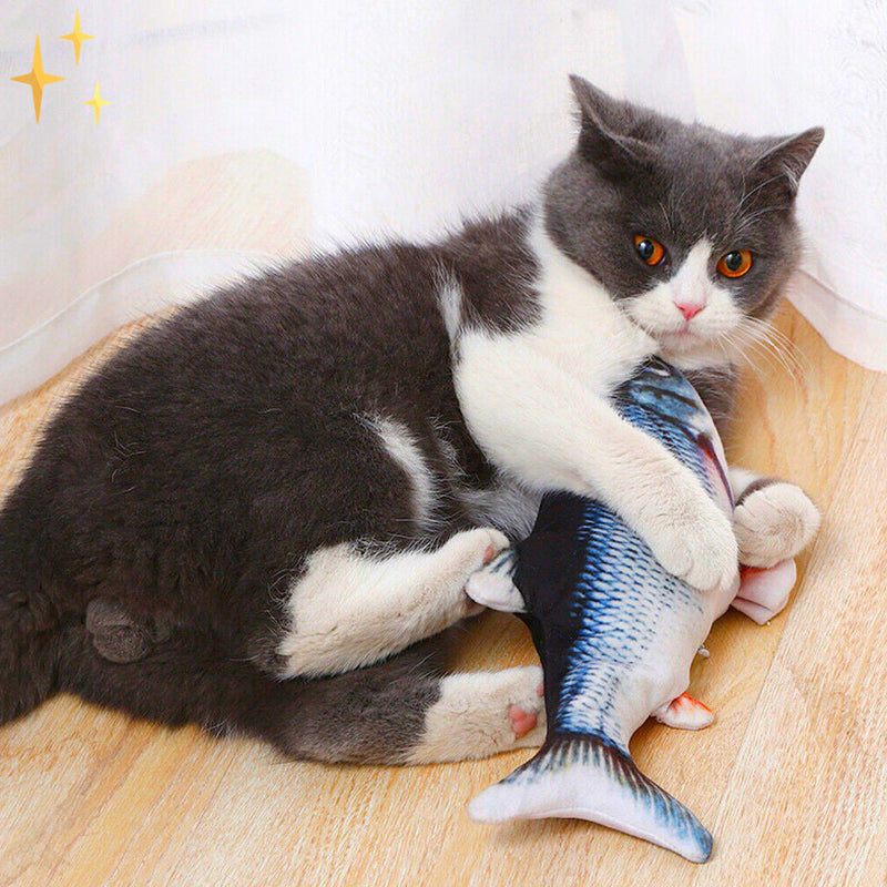 Set van 4 Bewegende Vissen Speeltjes voor Katten -FitFish