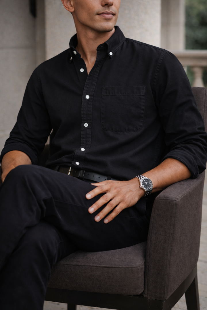 Men's Cotton Button-Down Shirt for Everyday Smart Casual Wear 7