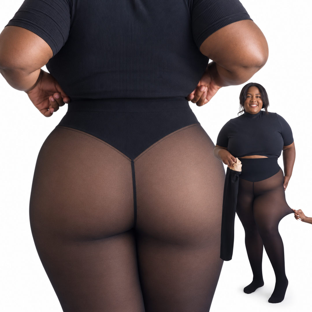 Fleece-Lined Thermal Leggings with High-Waist Shaping Band 4