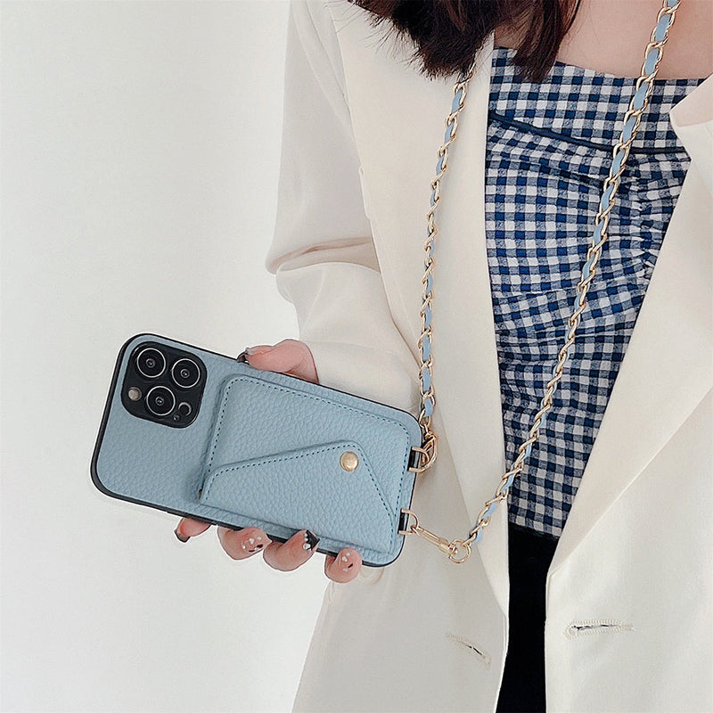 Functioneel iPhone Hoesje met Portemonnee - Celeste