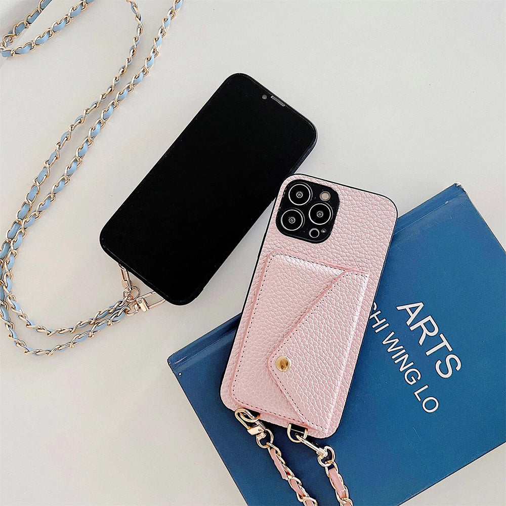 Functioneel iPhone Hoesje met Portemonnee - Celeste