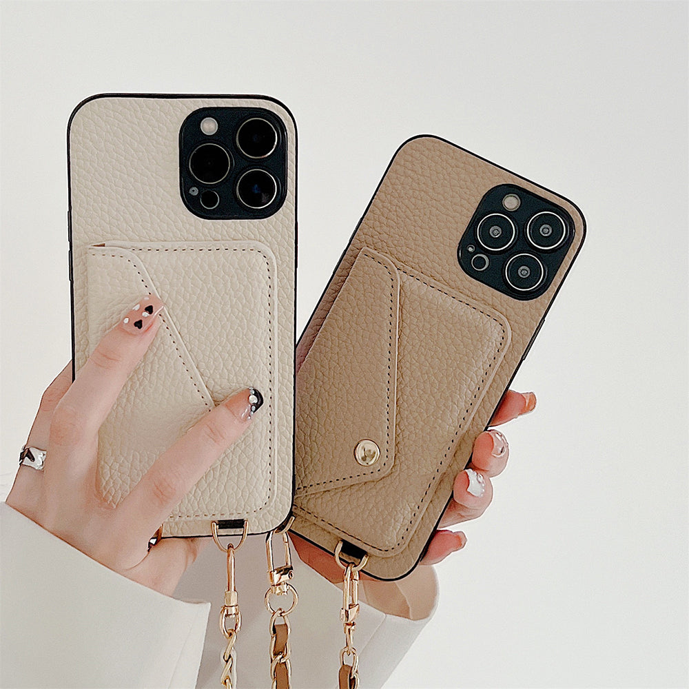 Functioneel iPhone Hoesje met Portemonnee - Celeste