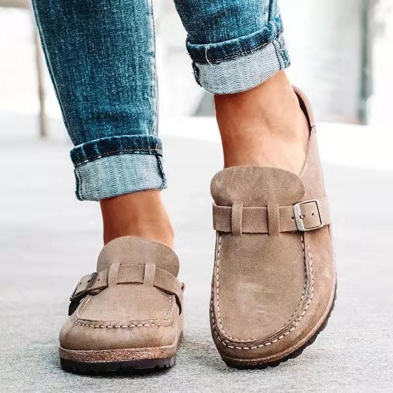 Classic Buckle-Detail Slip-On Loafer - Sheila