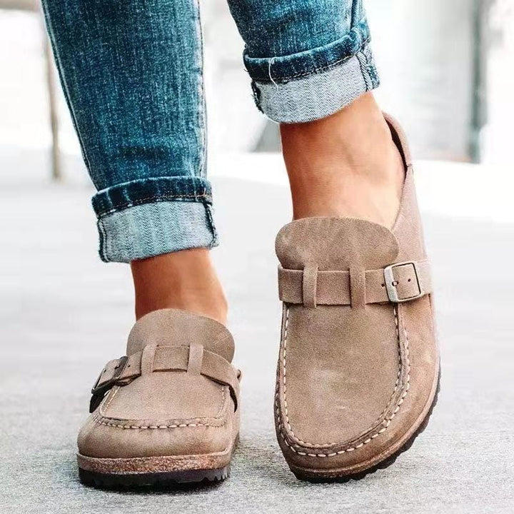 Classic Buckle-Detail Slip-On Loafer - Sheila