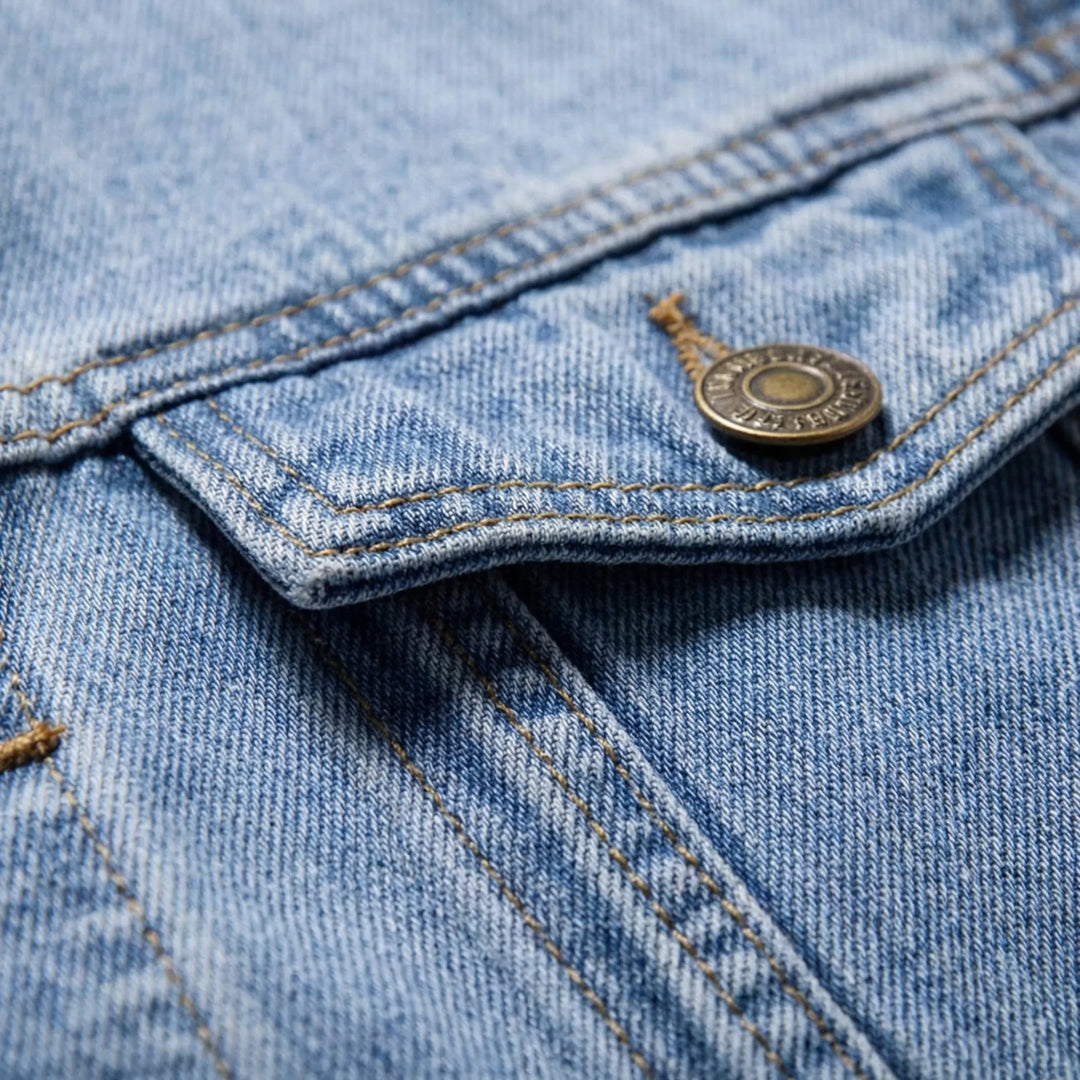 Classic Button-Up Denim Jacket - Darrel