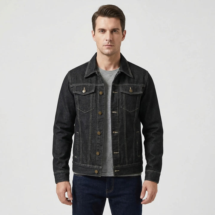 Classic Button-Up Denim Jacket - Darrel