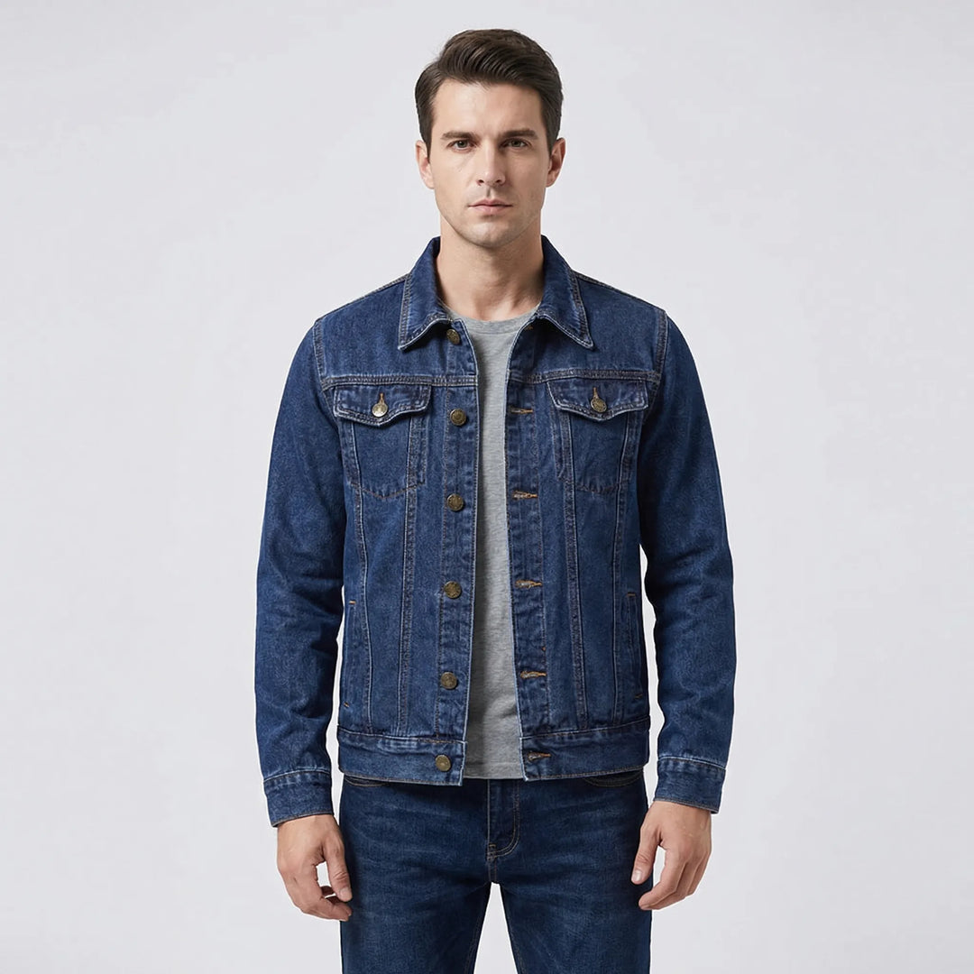 Classic Button-Up Denim Jacket - Darrel
