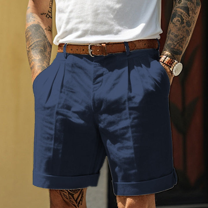 Classic Men's Shorts With Pleat Front - Gustavo