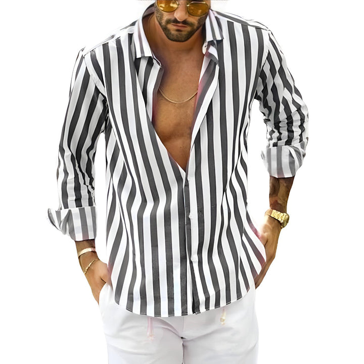 Classic Shirt With A Modern Stripe Pattern - Ramiro
