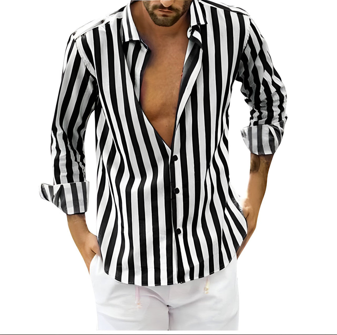 Classic Shirt With A Modern Stripe Pattern - Ramiro