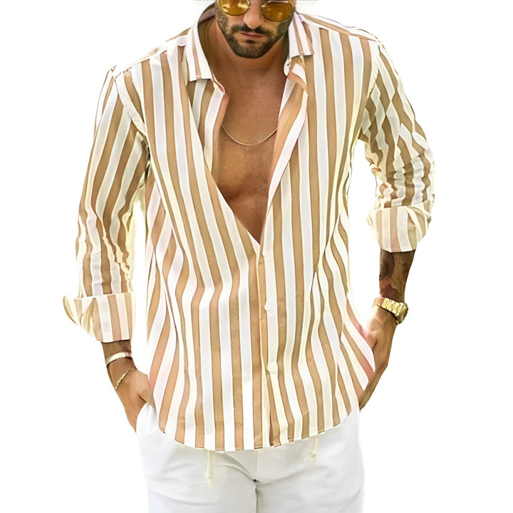 Classic Shirt With A Modern Stripe Pattern - Ramiro