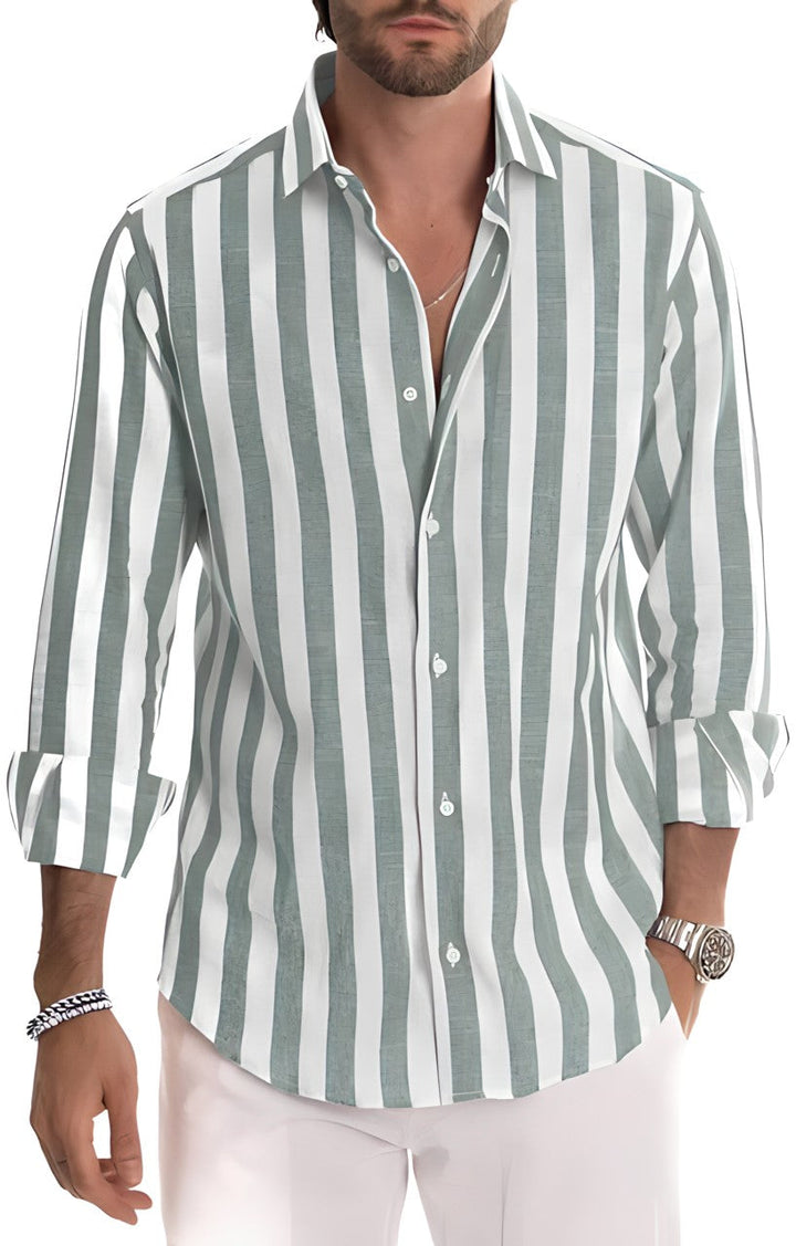 Classic Shirt With A Modern Stripe Pattern - Ramiro
