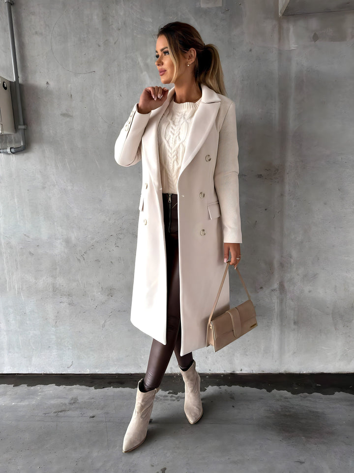 Classic Winter Coat With Lapels - Lynne
