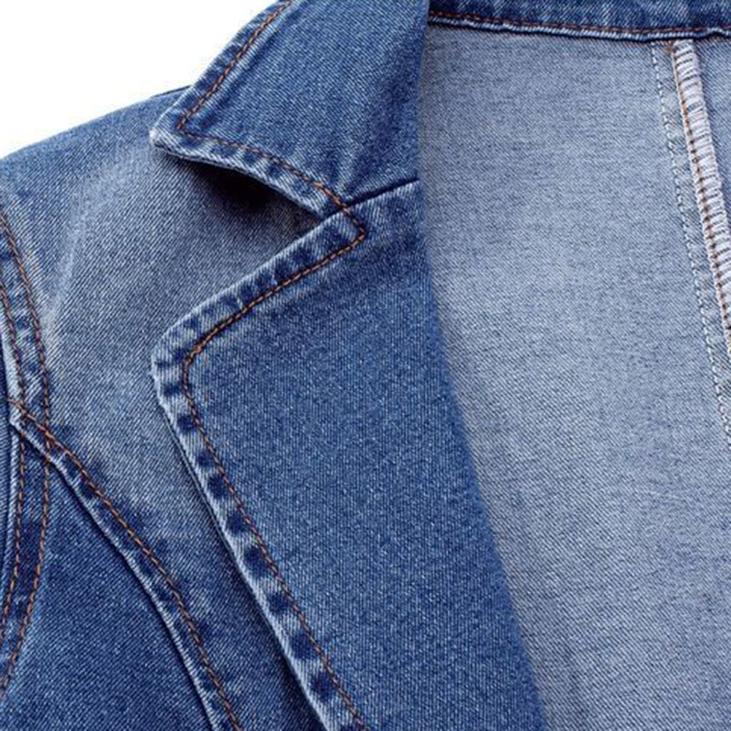Women's Denim Blazer with Trendy Cut - Nora