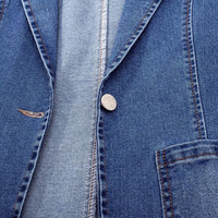 Women's Denim Blazer with Trendy Cut - Nora
