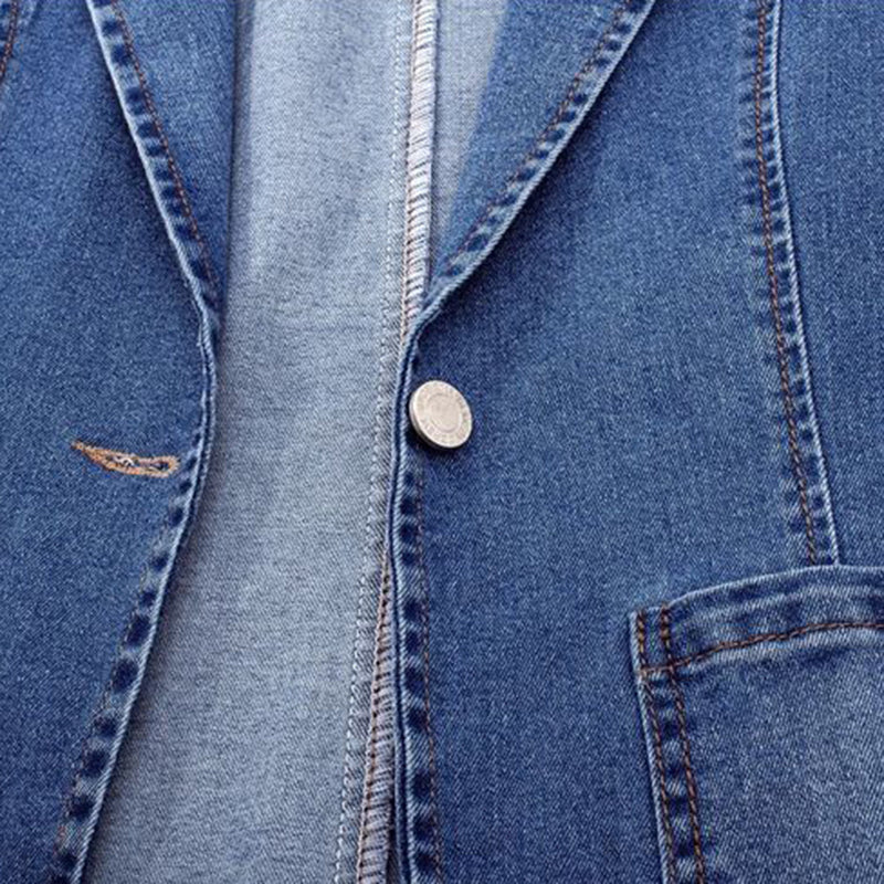 Women's Denim Blazer with Trendy Cut - Nora