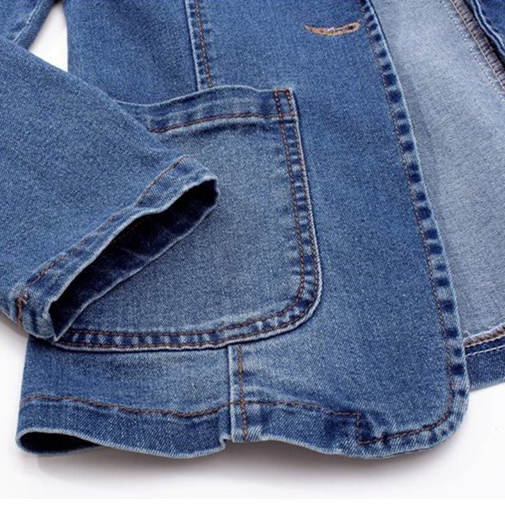 Women's Denim Blazer with Trendy Cut - Nora