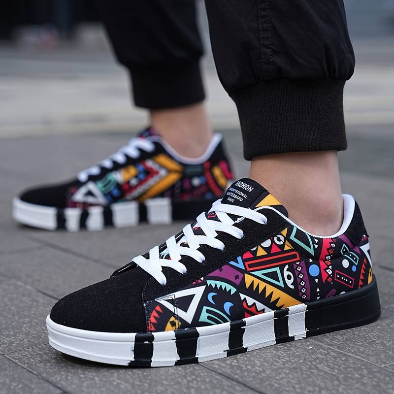 Colourful Low-Top Trainer With All-Over Graphic Print - Israel