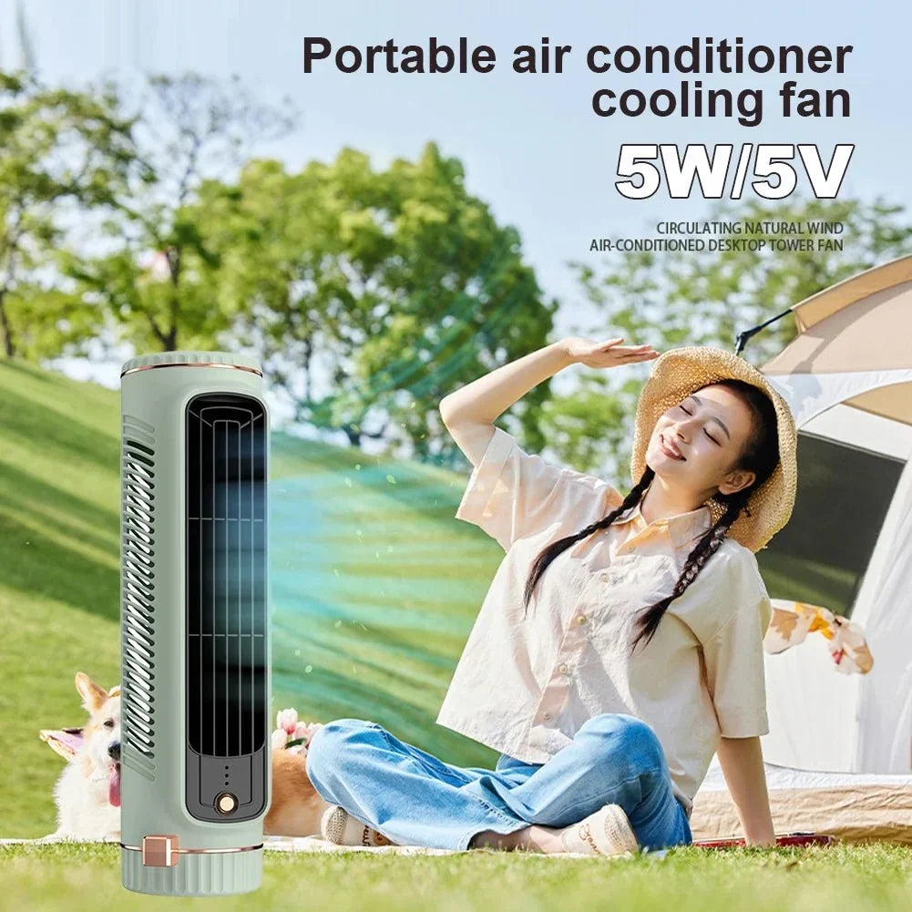 Compact Bladeless Tower Fan - CirrusFlow