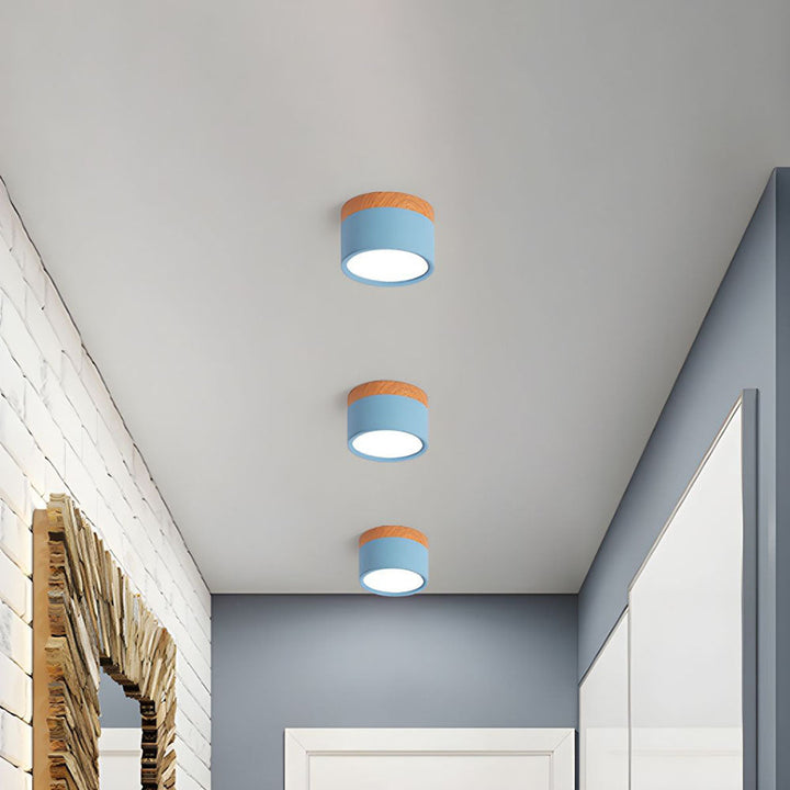 Compact Cylindrical Ceiling Light - Kyntaro