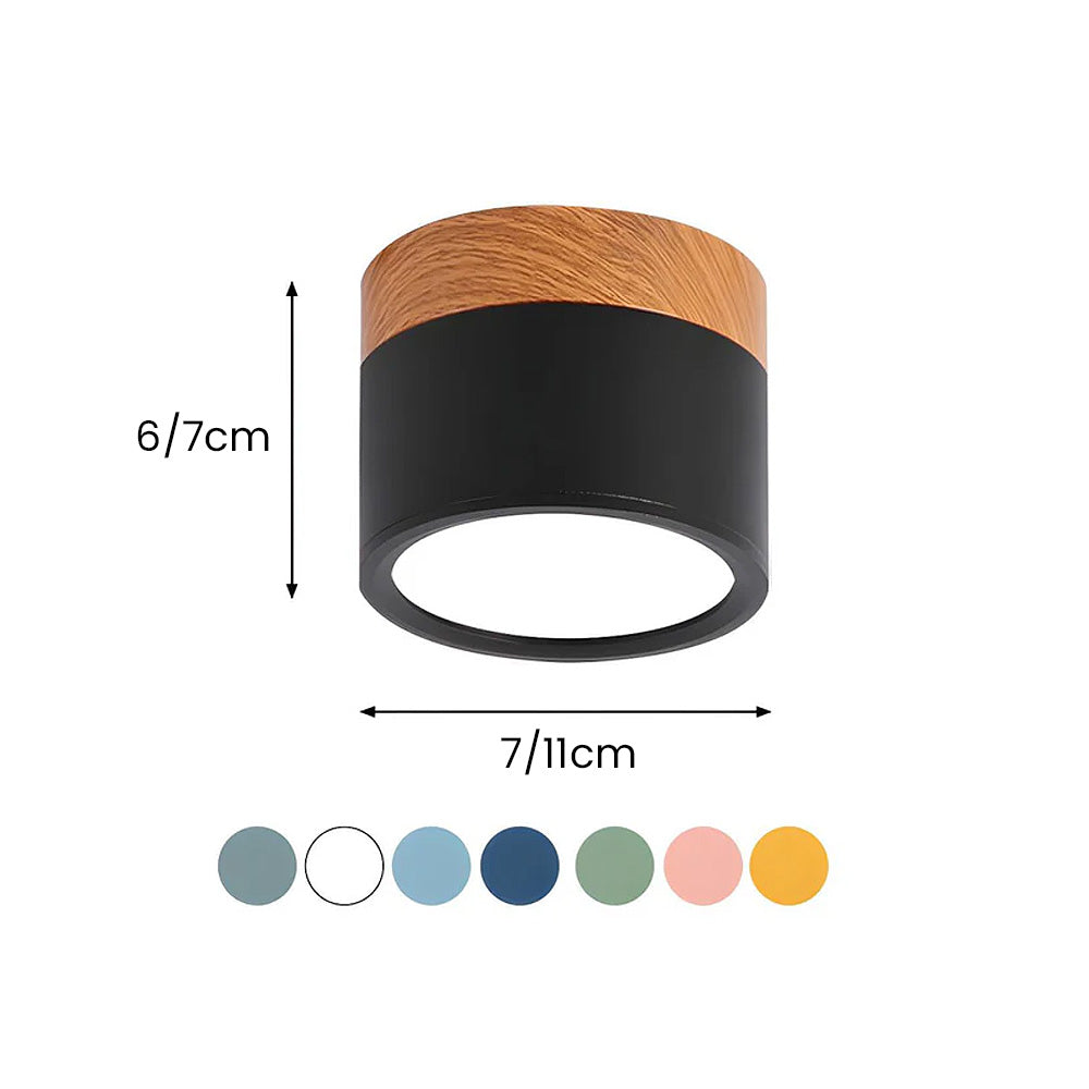 Compact Cylindrical Ceiling Light - Kyntaro