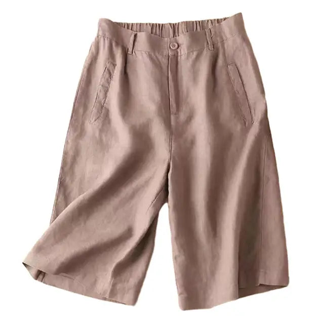 Women's Linen-Cotton Summer Shorts - Elvira