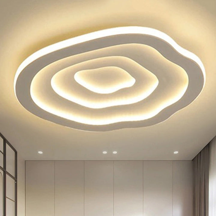 Wavy Acrylic Ceiling Lamp with Warm & White LED Light - Auralis