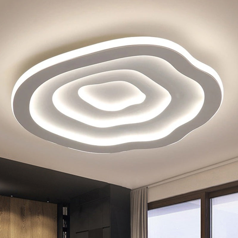 Wavy Acrylic Ceiling Lamp with Warm & White LED Light - Auralis
