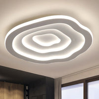 Wavy Acrylic Ceiling Lamp with Warm & White LED Light - Auralis