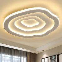 Wavy Acrylic Ceiling Lamp with Warm & White LED Light - Auralis