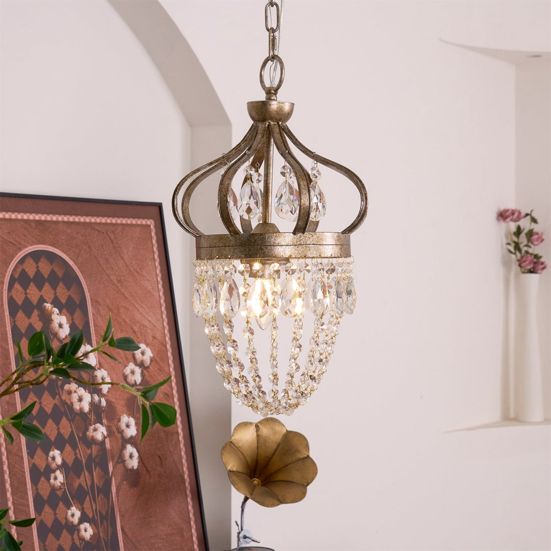 Crown Shaped Antique Style Ceiling Chandelier - Splendrix