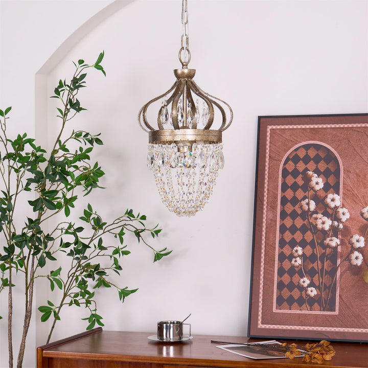 Crown Shaped Antique Style Ceiling Chandelier - Splendrix